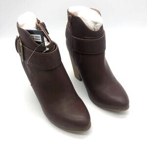 Code West Womens CW167 Swerve Pointed Toe Western Ankle Boots Brown Size 6 M